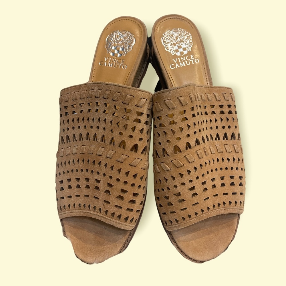 ✨Vince Camuto Women Rallema Slide Sandal Tan  NWOT 9.5